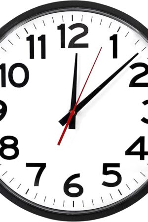 | 14 Inch | Modern | Atomic | Analog | Home | Office | School | Gym | Indoor | Outdoor | Sets Automatically | Unbranded | Classic | Black | Battery Operated | Modern Décor