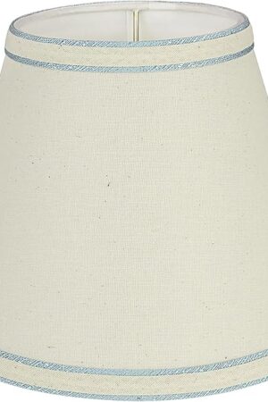 Aspen Creative 58909, Empire Uno Lamp Shade, Off White, 5" Top x 9" Bottom x 7" Slant Height, Slip UNO 33mm