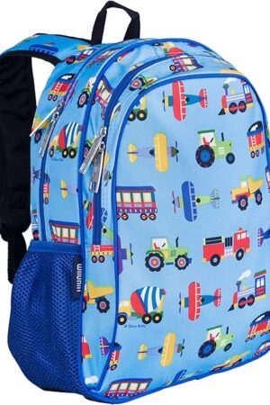 Wildkin 15-inch Kids Backpack, Trains, Planes, and Trucks