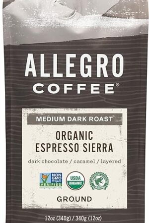 Allegro Coffee Organic Espresso Sierra Ground Coffee, 12 oz