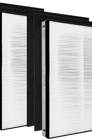 (2) MD1-0022 True HEPA Filter with (4) MD1-0023 Activated Carbon Pre-filter, Compatible with Vornado Air Purifier Model AC300, AC350, AC500, AC550, PCO200, PCO300, PCO375DC, PCO500, PCO575DC