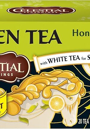 Celestial Seasonings Green Tea, Honey Lemon Ginseng, 20 Count (Pack of 6)