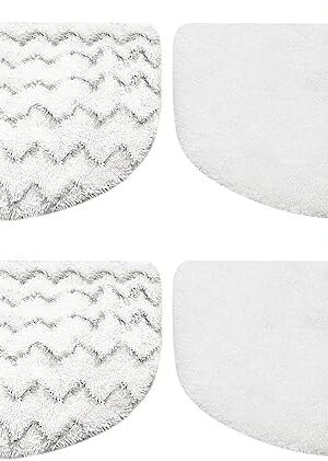 4 Pack Steam Mop Pads Replacement for Bissell Powerfresh Steam Mop 1940 1440 1544 1806 2075 Series, Model 5938 19402 19404 19408 19409 1940A 1940F 1940Q 1940T 1940W, Microfiber Washable, Reusable