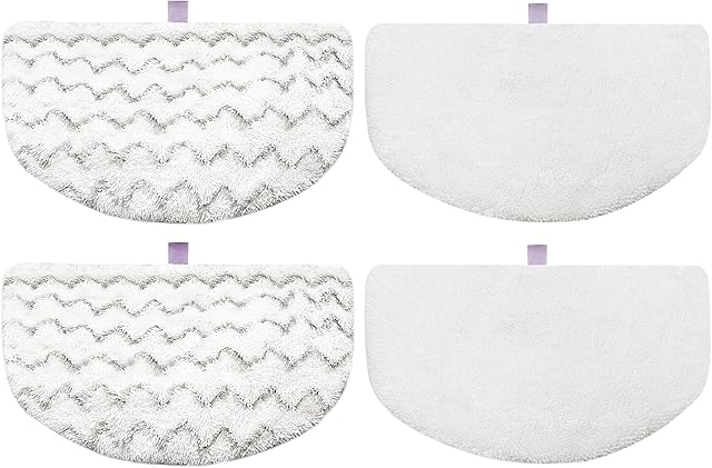 4 Pack Steam Mop Pads Replacement for Bissell Powerfresh Steam Mop 1940 1440 1544 1806 2075 Series, Model 5938 19402 19404 19408 19409 1940A 1940F 1940Q 1940T 1940W, Microfiber Washable, Reusable