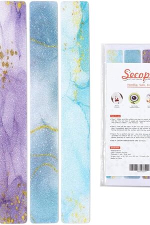 Anti Slip Colorful Shower Strips 24 PCS Bathtub Strips Adhesive Decals for Bath Tub Shower Stairs Ladders