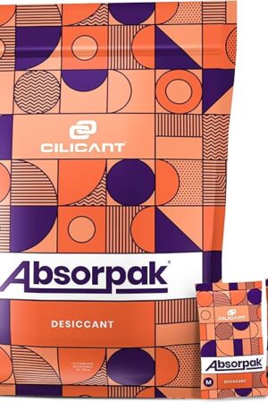 Absorpak Desiccant Packs for Storage - Silica Gel Packets Moisture Control - 200 pcs Medium(5g each) - Silica Packets for Shoes, Clothes, Electronics, Moisture Absorbers for Food Pantries & Households