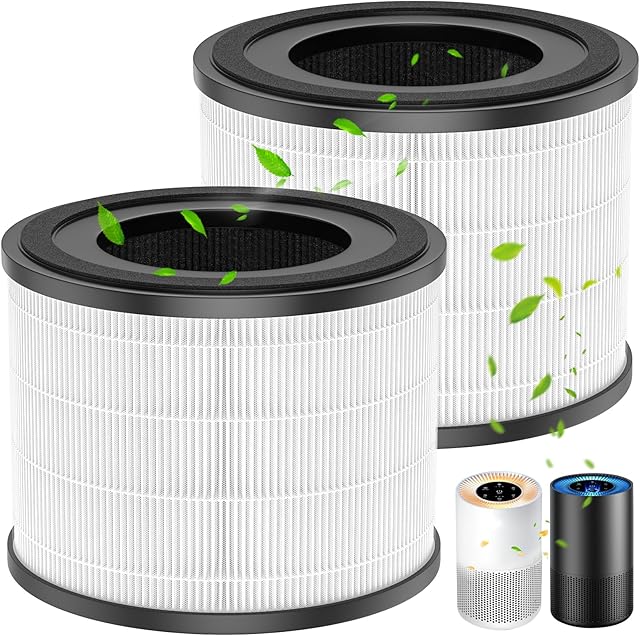 AP-S0610L Air Filter Replacement for MOOKA AP-S0610L Air Purifier, 3-IN-1 Hepa Filter, High-Efficiency Activated Carbon Replacement Filter - 2 Pack