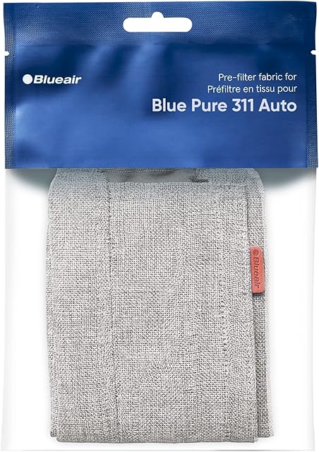 BLUEAIR Blue Pure 311 Auto Light Gray Pre-Filter, Washable Fabric Traps Pollen, Pet Hair & Dust, Winter Reed