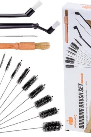 14 PCS Coffee Grinder Brush Set - Professional Espresso Machine Cleaning Kit, Multifunctional Burr Cleaner Brushes & Barista Tools for Home & Commercial Use
