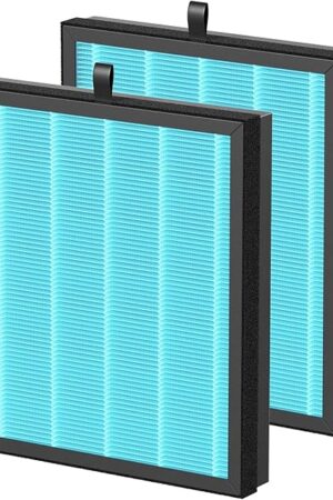 2 Pack MK07 Air Filter Compatible with MK07 Air Purifier, 4-in-1 HEPA Filter Suitable for MK07 for Dust Pollen Lint Pet Dander fumes-Standard Version, Blue