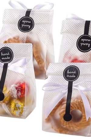 YunKo Cookie Bags Treat Bags With Stickers