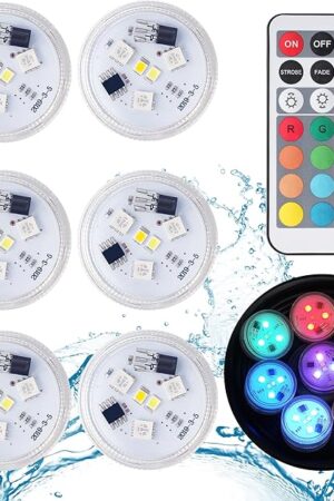 ALED LIGHT Submersible Led Lights 6 PCS RGBW
