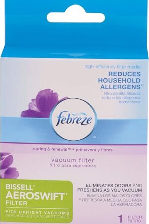 BISSELL Febreze Aeroswift Replacement Vacuum Filter for Upright Vacuums, 11621
