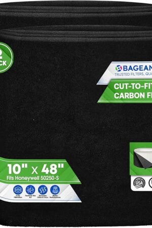 Bagean Carbon Pre Filter A 10" x 48" Compatible with Honeywell 50250-S & Kaz 50250 - Fits Honeywell Air Purifier Filter Replacement - Activated Carbon Prefilter A Filters Odor & Freshen the Air (2-Pk)