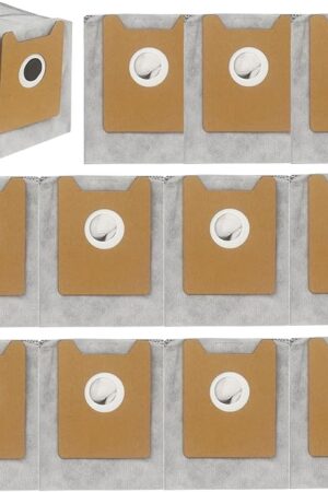 12 Pack Replacement Dust Bags Compatible with Eufy Clean G35+, G40+, G40 Hybrid+ Auto-Empty Station, Eufy Robot Replacement Bags, 4 Layer Filtration System