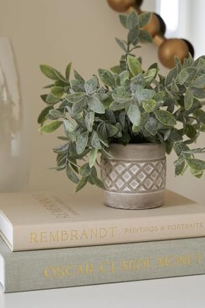 Beautiful Decorative Books - Set of 2 Linen Boxes Enhance Your Coffee Table, Bookshelf or Mantle Decor - Aesthetic Fake/Faux Books for Modern Home Decoration, Photo Storage and as a Keepsake Box