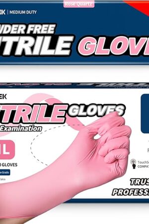 Beastek Nitrile Exam Gloves, 4Mil Disposable Powder-Free Latex-Free Glove for Medical Cooking Clean Esthetician, 100 Pcs