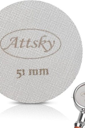 51mm Espresso Puck Screen, Espresso Filter for 51mm Portafilter Filter Basket, Reusable Espresso Screen with 1.7mm Thickness 150μm 316 Stainless Steel