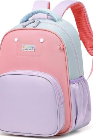 ABSHOO Preschool Backpacks for Girls School Bookbag Kindergarten Backpack Purple and Pink