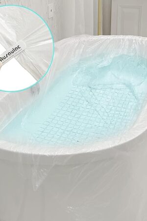 12 Pcs Bathtub Cover, Individual Pack Bathtub Liner Large (102x47') Disposable Bathtub Covers Liner Bag for Travel and Household, Portable Bath tub Liner Plastic Bag by Ausaulac