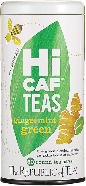 The Republic of Tea — HiCAF Gingermint Green Tea, 50 Tea Bags, High in Caffeine