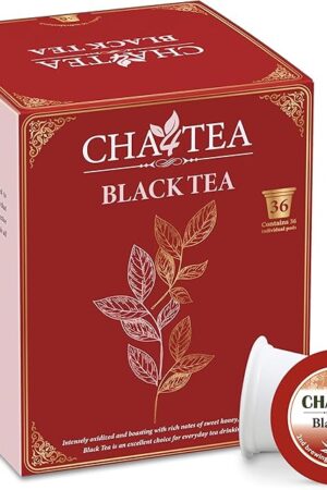 Cha4TEA 36-Count Black Tea Pods for Keurig K-Cup Brewers