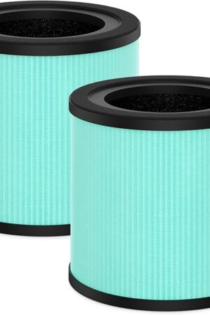 AS200 H13 True HEPA Replacement Filter Compatible with Airspark AS200 AS300 Purifier, 4-in-1 True HEPA Filter High-Efficiency Carbon Filter Filtration,2 Packs Green