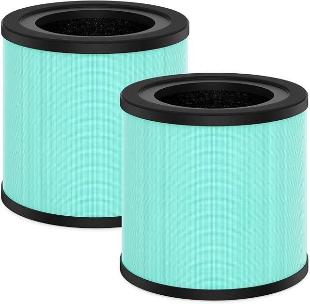AS200 H13 True HEPA Replacement Filter Compatible with Airspark AS200 AS300 Purifier, 4-in-1 True HEPA Filter High-Efficiency Carbon Filter Filtration,2 Packs Green