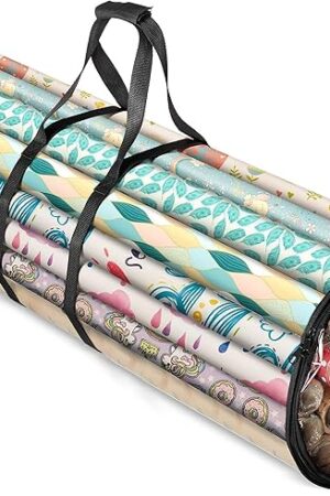 ZOBER Wrapping Paper Storage Containers 40 Inch Fits 25 Standard Rolls