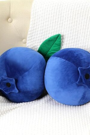 Decorative Cute Blueberry Plush Pillow Kawaii Fruit Stuff Hugging Plushies Gift Soft Novelty Pillow Cushion Seat Decor for Gift Home Decor