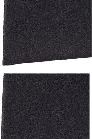 CFS – Pack of 2, Premium Cut-to-Fit Charcoal Carbon Anti-Odor Material Filter for Air Purifiers, Vent Hoods, Vacuums, Aquariums, Microwaves & More – Charcoal Air Filter Sheet – 12? x 12? – Black