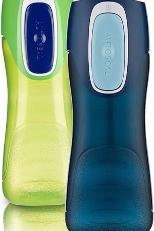 Contigo AUTOSEAL Trekker Kids Water Bottles, 14 oz., 2-Pack, Granny Smith and Nautical