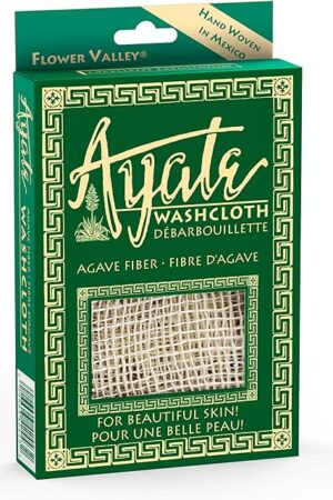 Washcloth, Face & Body Exfoliating Wash Cloth for Shower, Body Loofah Alternative, Scrub Towel, Resists Mold, Made from Agave Fiber