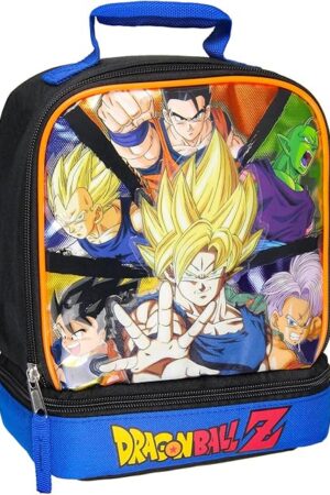 Dragon Ball Z Lunch Box Dual Compartment Insulated Lunch Bag Tote