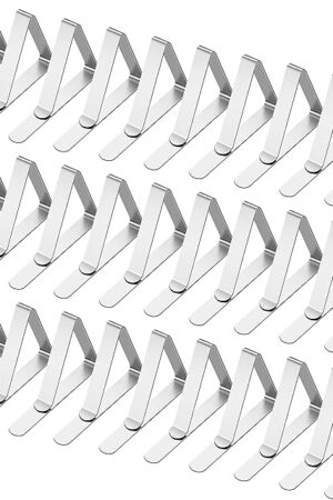 30 Packs Tablecloth Clips Table Cloth Holder Clips,Stainless Steel Outdoor Table Cloths Clip for Picnic Tables,Folding Tables,Clamps for Outdoor Tablecloths,Picnic Tablecover Clip for Party Wedding