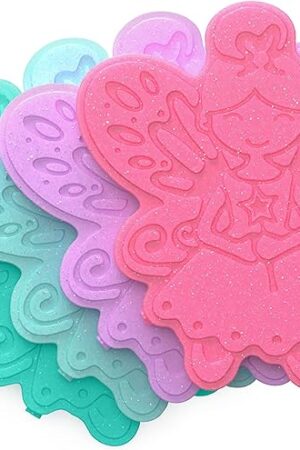 Bentgo Buddies Glitter Reusable Ice Packs - Slim Ice Packs for Lunch Boxes, Lunch Bags, and Coolers - Multicolored 4-Pack (Fairy)