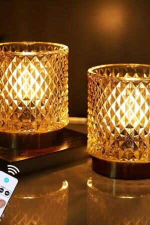Battery Operated Lamp - Stylish Small Lamps Decorative with Timer & 3 Light Modes, No Plug in Lamps Cordless Battery Table Lamps for Bedroom/Bathroom/Fireplace(with Remote Control)