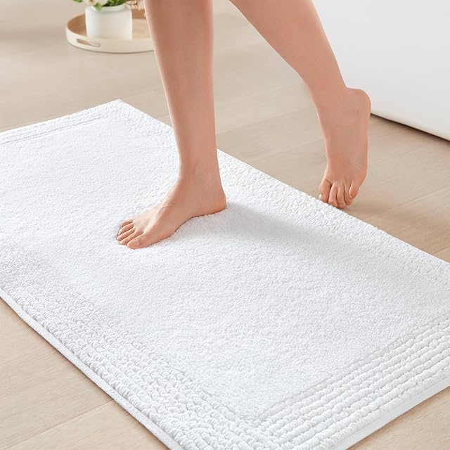 Madison Park Splendor Bathroom Rug Bath Mat 100% Cotton 21x34 Shower Room