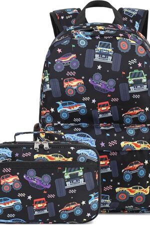 CAMTOP Backpack for Kids, Boys Girls Preschool Backpacks with Lunch Box Toddler Kindergarten School Bookbag Set