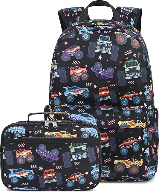 CAMTOP Backpack for Kids, Boys Girls Preschool Backpacks with Lunch Box Toddler Kindergarten School Bookbag Set