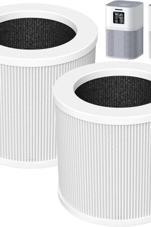2 Pack A1 Replacement Filter Compatible with VEWIOR Air Purifier Hqsc-50, Hqkj-80, Ameifu Ap01w, Koios Hqkj-50, H13 True Hepa Filter for Vewior A1w Air Purifier