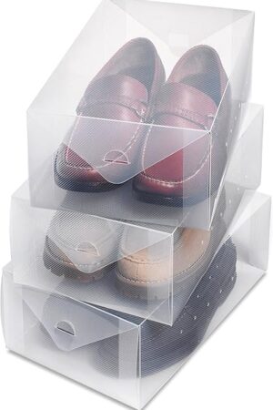 Whitmor Clear Vue Men's Shoe Box, S/3