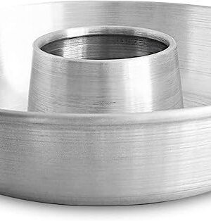 Aluminum Ring Cake Pan (11.2 in) - Fluted Tube Pan for Baking Pound Cake - Flan Mold - Molde para Chocoflan and Pasteles