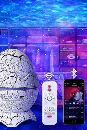 Dinosaur Egg Galaxy Star Projector Starry Light with Wireless Music Player, Night Light with White Noise, Nebula,Timer & Remote Control Best Gift & Decoration for Children's and Adults' Bedroom