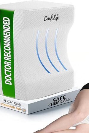 ComfiLife Orthopedic Knee and Leg Pillow for Side Sleepers Sleeping - 100% Memory Foam for Back Pain, Hip Pain Relief
