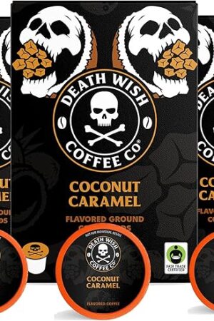 Death Wish Coffee, Coconut Caramel Coffee Pods (30 Count)