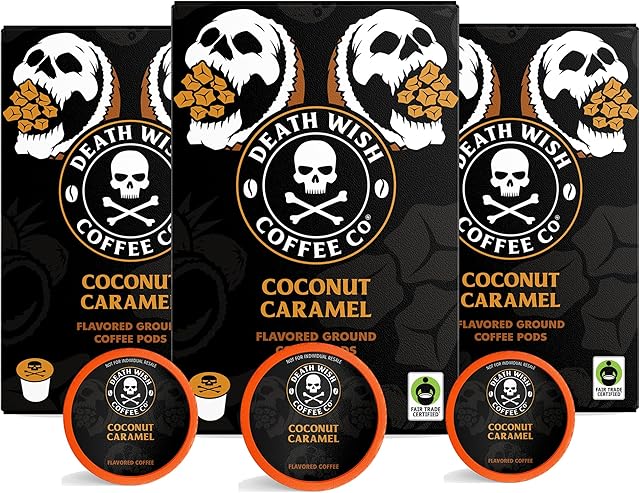 Death Wish Coffee, Coconut Caramel Coffee Pods (30 Count)