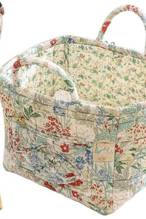 Eagerlyous Laundry Basket Boho, Boho Fabric Storage Basket, Eagerlyous Large Capacity Decorative Storage Baskets with Handle, Portable Folding Bag for Clothes and Sundries (1pcs-09)
