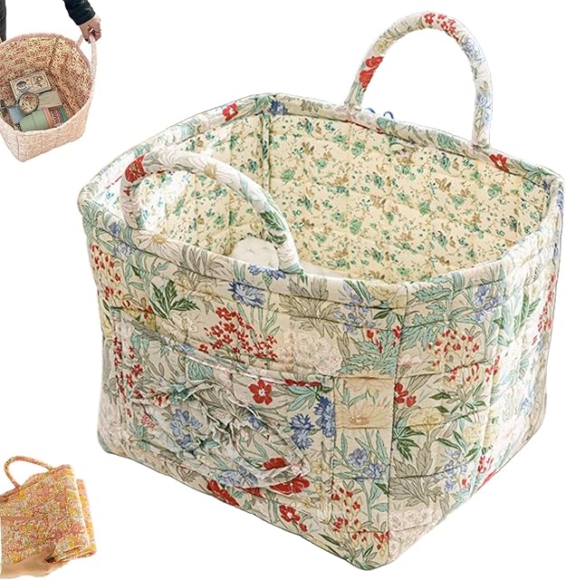 Eagerlyous Laundry Basket Boho, Boho Fabric Storage Basket, Eagerlyous Large Capacity Decorative Storage Baskets with Handle, Portable Folding Bag for Clothes and Sundries (1pcs-09)