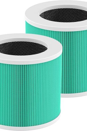 2 Pack HY1800 Replacement Filter Compatible with CHIVALZ/MORENTO/Loytio/Honeyuan/AYAFATO/IOIOW HY1800 Air Purifier, 3-in-1 Filtration, High-Efficiency Activated Carbon HY1800 Replacement Filter